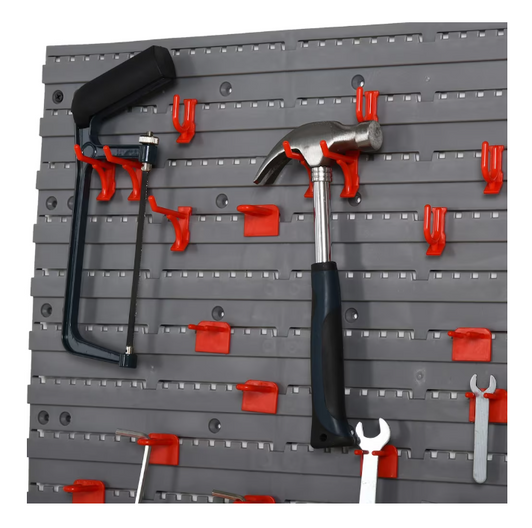 A2ZHOME 54 Piece Pegboard and Shelf Tool Organizer - Wall Mounted Garage Storage (4.33" X 20.67" X 22.83")-A2ZHOME