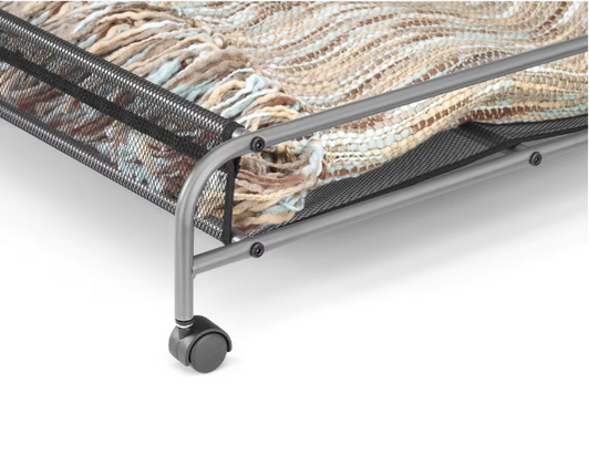 Whitmor Gunmetal Underbed Cart - 5.43" X 1.58" X 27.05" (Pack of 6)" Cart - 5.43" X 1.58" X 27-A2ZHOME