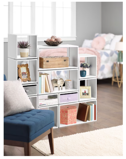 Whitmor 4-Section 'Clifabric Storage Bins & Cube' Storage Unit 13.39x4.4x39.37" - Organize with Style-A2ZHOME