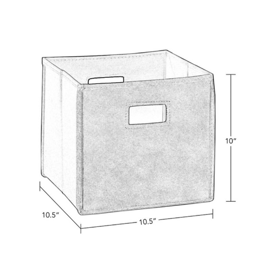 RiverRidge Home Fabric Folding Bins Golden Yellow 2-Pack 11x11x1.5" (6/CASE) - Vibrant Storage for a Brighter Space