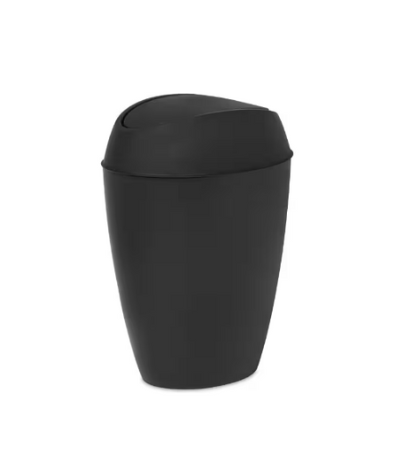 Umbra Twirla Can 9L Black 11x15x9" (6/CASE) - Modern and Sleek Waste Management-A2ZHOME