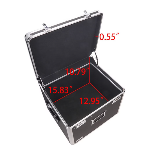 Vaultz Locking Mobile File Chest, Black 18x16x15" (6/CASE) - Secure and Portable Document Storage-A2ZHOME