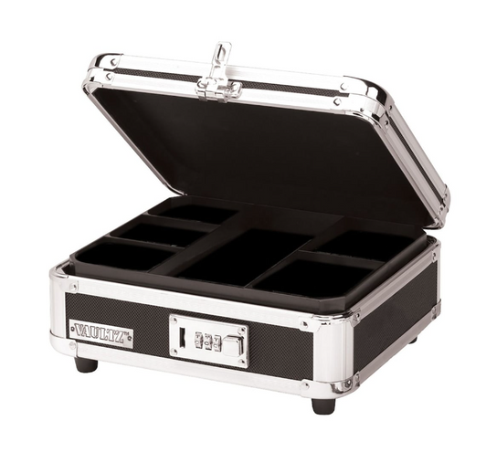 Vaultz Locking Cash Box, Black 10x9x4" (6/CASE) - Secure and Portable Cash Management-A2ZHOME