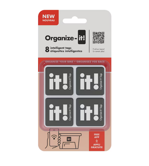 Organize-It Intelligent Tags - Black 1" X 4" X 8" (6/CASE) - Streamline Your Organization Efforts-A2ZHOME