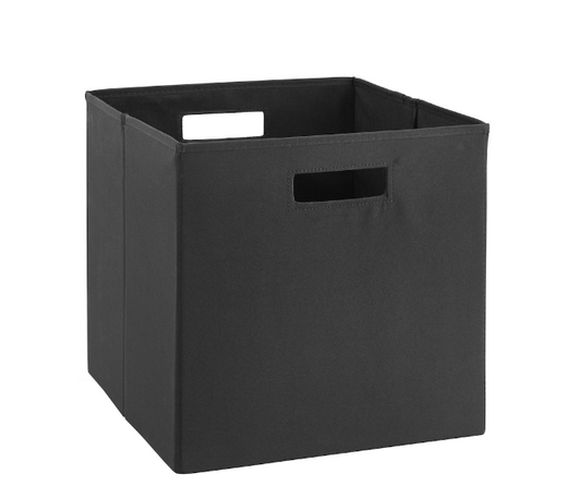 Linon Home Décor Products Reynosa Storage Bin Black 2-Pack 14" X 14" X 3" (6/CASE)-A2ZHOME
