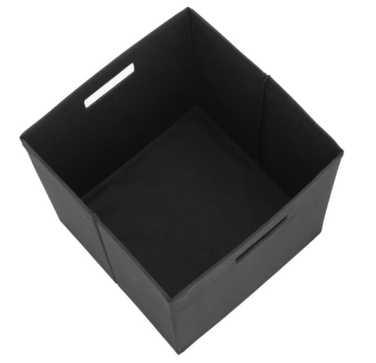 Linon Home Décor Products Reynosa Storage Bin Black 2-Pack 14" X 14" X 3" (6/CASE)-A2ZHOME