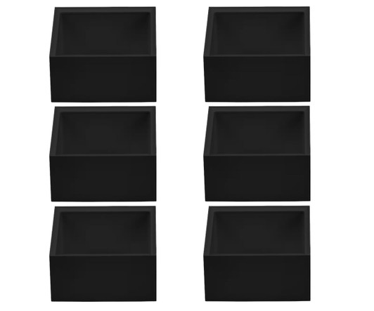 Bostitch Konnect Stackable Storage Tray, Black - Efficient and Versatile Organizer 4" X 4" X 3"6/CASE)-A2ZHOME