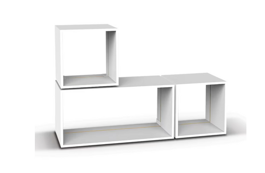 -Whitmor 3-Section 'Clip & Cube' Storage Unit - Versatile and Compact Organizer (14" X 5" X 40")-A2ZHOME