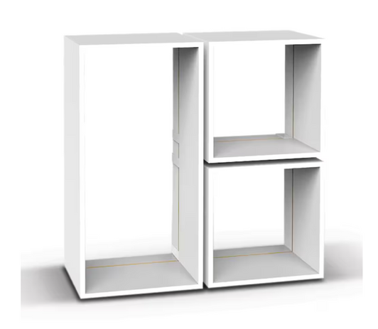 -Whitmor 3-Section 'Clip & Cube' Storage Unit - Versatile and Compact Organizer (14" X 5" X 40")-A2ZHOME