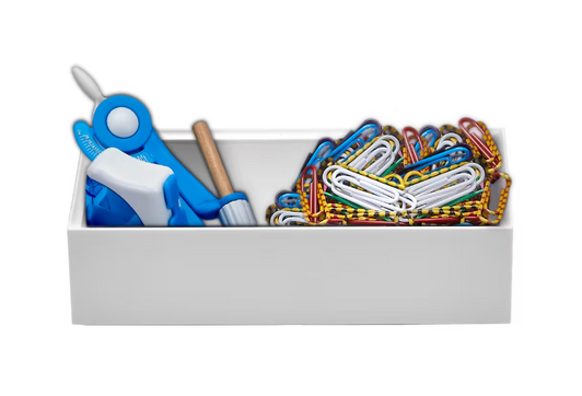 Bostitch Konnect Stackable Accessory Tray, White (8" X 4" X 3") - Efficient and Stylish Organizer (6/CASE)-A2ZHOME