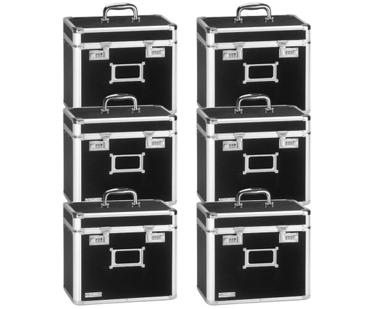 Vaultz Locking Letter File Chest, Black (14" X 8" X 12") - Secure and Spacious Document Storage (6/CASE)-A2ZHOME