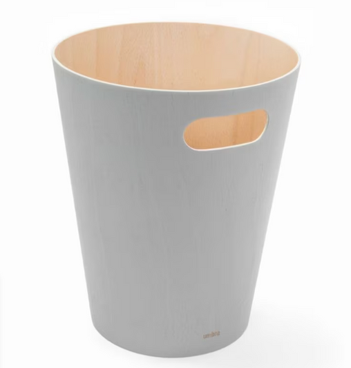 Umbra Woodrow Can 2G Grey (9" X 11" X 9") - Stylish and Functional Waste Bin (6/CASE)-A2ZHOME