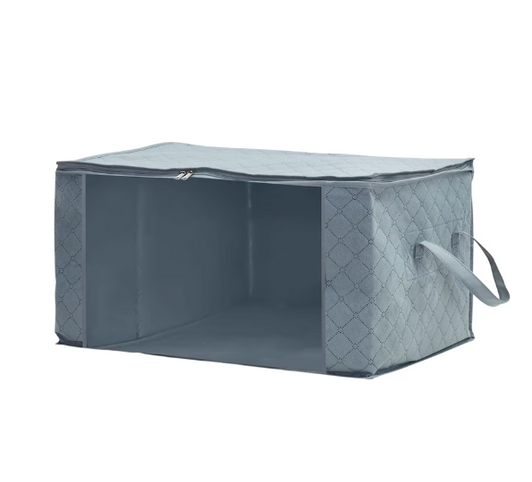 DECOMOMO Large Blanket Storage Bin 6pcs - Durable Organizer with Handles (14" X 18" X 4") - Case of 6-A2ZHOME