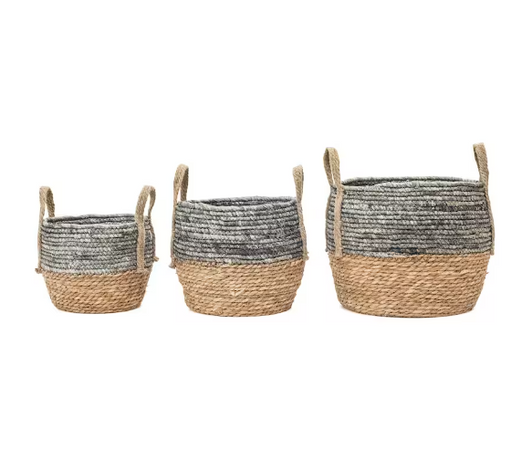 StyleWell Set of 3 Woven Cord Baskets - Versatile and Stylish Storage Solution (13" X 13" X 12"-A2ZHOME