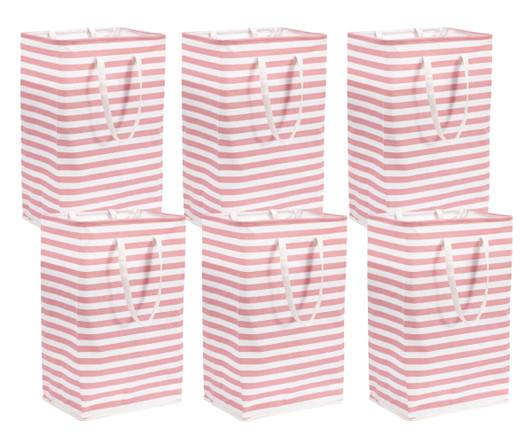 DECOMOMO Nursery Hamper Laundry Basket 74.4 Liter - Pink - Set of 1 (12" X 16" X 4") - Case of 6-A2ZHOME