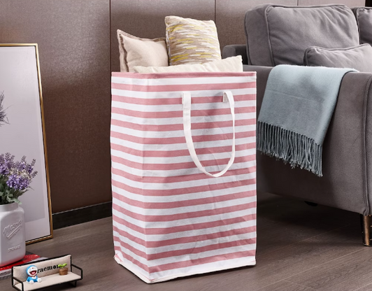 DECOMOMO Nursery Hamper Laundry Basket 74.4 Liter - Pink - Set of 1 (12" X 16" X 4") - Case of 6-A2ZHOME