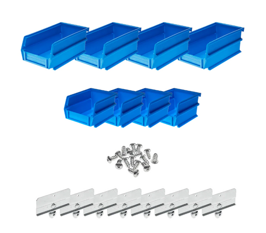 Triton 4-1/8 in. W x 3 in. H Blue Wall Storage Bin Organizer (8-Piece) - 8" X 8" X 8-A2ZHOME