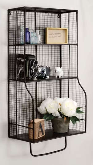 Linon Home Decor Distressed Wall Storage Organizer - 17.7" X 8.82" X 10" (6/CASE)-A2ZHOME