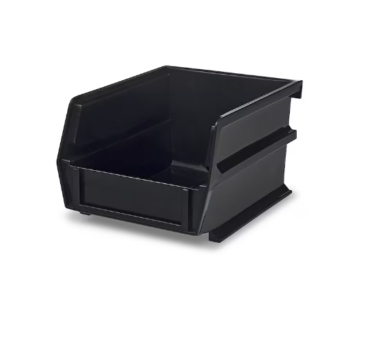 Triton Polypropylene Black Hanging Bin and BinClip Kit - 4.12" X 7.36" X 3"-A2ZHOME