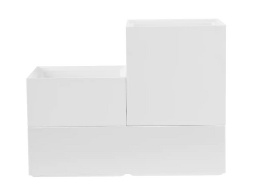 Bostitch Konnect Stackable Storage Cups - 3-Pack - White - 7.24" X 3.74" X 5.7-A2ZHOME