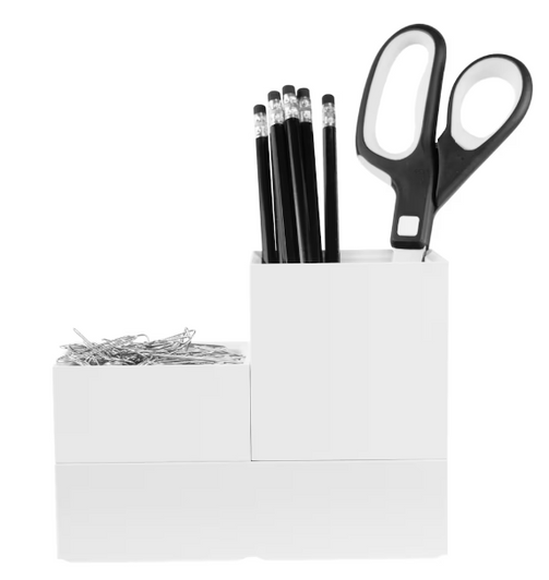 Bostitch Konnect Stackable Storage Cups - 3-Pack - White - 7.24" X 3.74" X 5.7-A2ZHOME