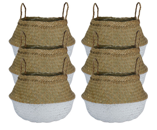 Penelope James Big Belly Seagrass Storage Basket - 17" x 17" x 20" (6/CASE)-A2ZHOME