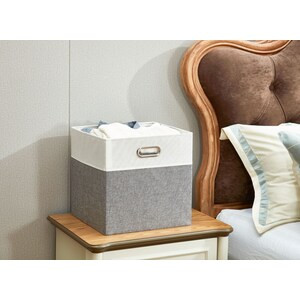 DECOMOMO 13" Cube Collapsible Sturdy Storage Bin with Cut-out Handles - 14" x 14" x 6"-A2ZHOME