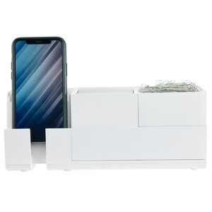 Bostitch Konnect Stackable Desk Organizer, 4-Piece - White, 11"x5"x5" - Streamline Your Workspace-A2ZHOME