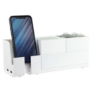 Bostitch Konnect Stackable Desk Organizer, 4-Piece - White, 11"x5"x5" - Streamline Your Workspace-A2ZHOME