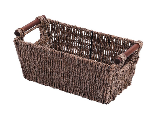 Vintiquewise Seagrass Counter-Top Basket - Great for Folded Paper Towels (Case of 6) - 11"x13"x9"-A2ZHOME