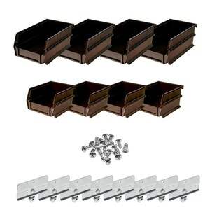 Triton 4-1/8 in. W x 3 in. H Brown Wall Storage Bin Organizer (8-Piece) - 8"x8"x8-A2ZHOME