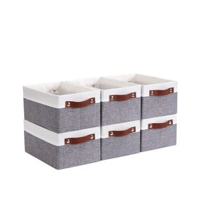 DECOMOMO Collapsible Small Storage Boxes - 8"x12"x6"-A2ZHOME