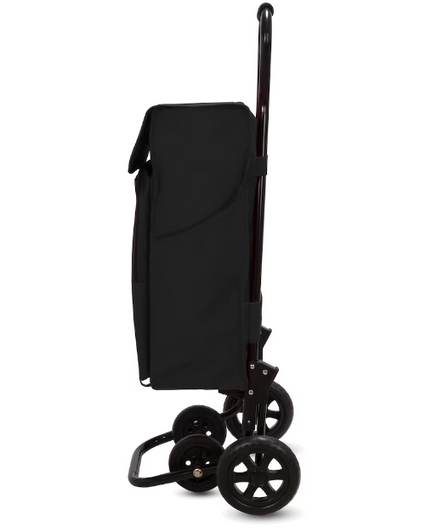 Playmarket Forzudo Duett Shopping Cart - 4-Wheel - Black (Case of 6) - 18"x8"x4"
