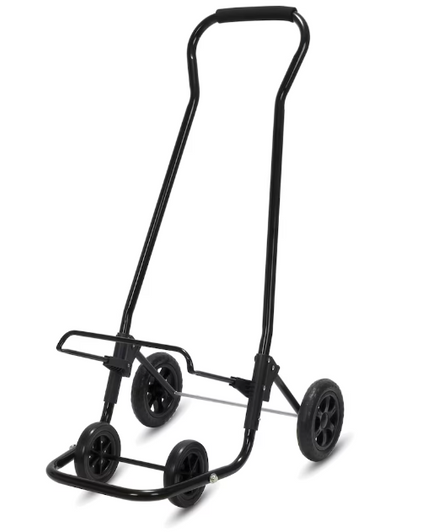 Playmarket Forzudo Duett Shopping Cart - 4-Wheel - Black (Case of 6) - 18"x8"x4"