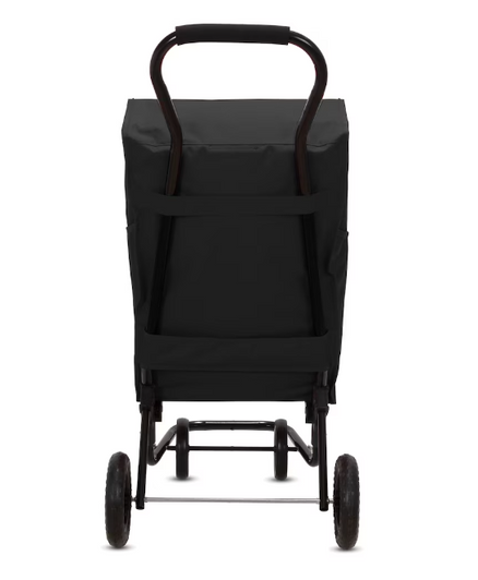 Playmarket Forzudo Duett Shopping Cart - 4-Wheel - Black (Case of 6) - 18"x8"x4"
