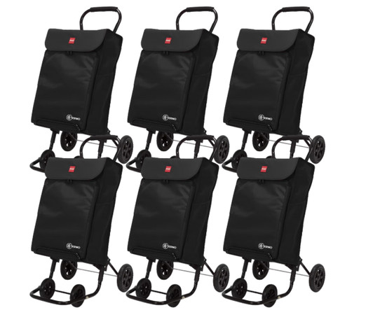Playmarket Forzudo Duett Shopping Cart - 4-Wheel - Black (Case of 6) - 18"x8"x4"-A2ZHOME
