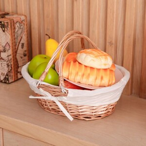 Vintiquewise Oval Willow Basket with Double Drop Down Handles - 14"x11"x9" (Case of 6)-A2ZHOME