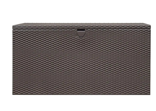 Spacemaker 4 ft. D x 2 ft. W x 2 ft. H 509L A2ZHOME Steel Spacemaker Deck Box in Espresso with Corrugated Floor and Pneumatic Lift-A2ZHOME
