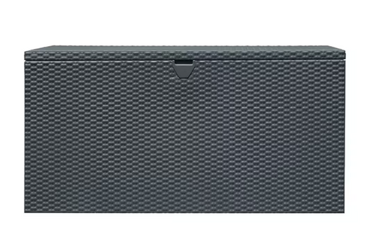 Spacemaker 4 ft. D x 2 ft. W x 2 ft. H 134 A2ZHOME Steel Spacemaker Deck Box in Anthracite with Corrugated Floor and Pneumatic Lift-A2ZHOME