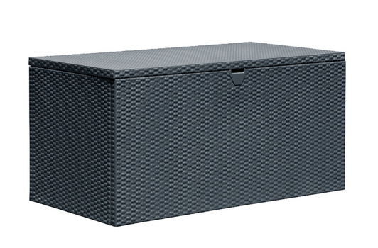 Spacemaker 4 ft. D x 2 ft. W x 2 ft. H 134 A2ZHOME Steel Spacemaker Deck Box in Anthracite with Corrugated Floor and Pneumatic Lift-A2ZHOME