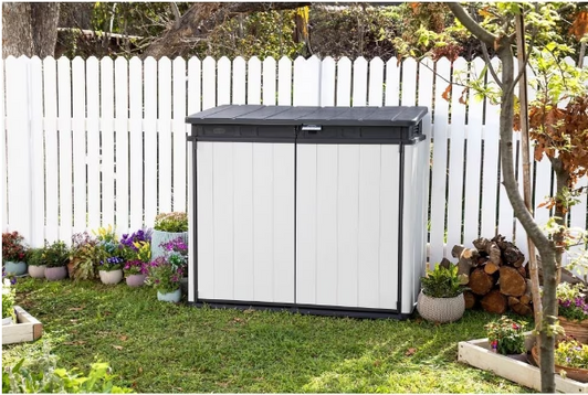 Keter Premier XL 41 cu.ft. Horizontal Resin Outdoor Storage Shed - Weather Resistant-A2ZHOME