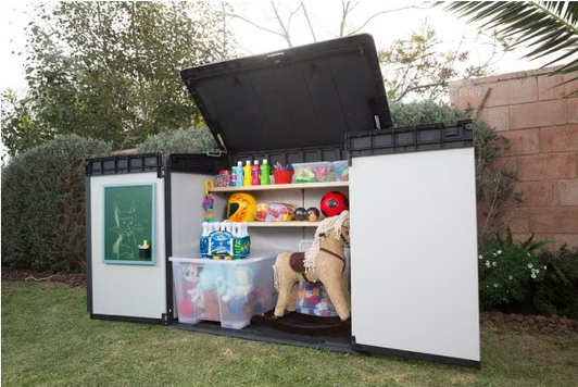 Keter Premier XL 41 cu.ft. Horizontal Resin Outdoor Storage Shed - Weather Resistant-A2ZHOME