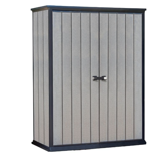 Keter High Store 50 cu.ft. Vertical Outdoor Storage Shed - Resilient Resin, Weather Resistant-A2ZHOME