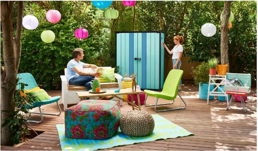 Keter High Store 50 cu.ft. Vertical Outdoor Storage Shed - Resilient Resin, Weather Resistant-A2ZHOME