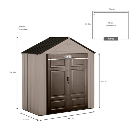Rubbermaid Big Max Junior 147 cu.ft. Small Outdoor Storage Shed - Weather-Resistant Resin-A2ZHOME