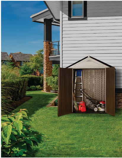 Rubbermaid Big Max Junior 147 cu.ft. Small Outdoor Storage Shed - Weather-Resistant Resin-A2ZHOME