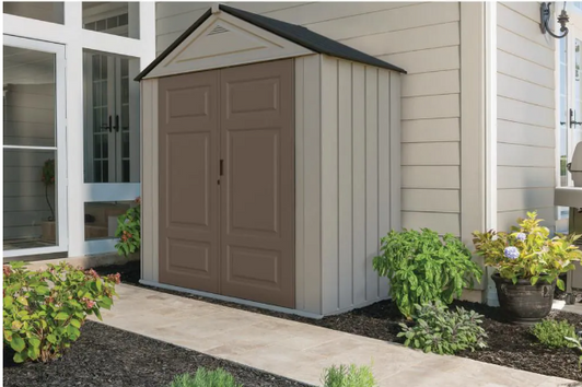 Rubbermaid Big Max Junior 147 cu.ft. Small Outdoor Storage Shed - Weather-Resistant Resin-A2ZHOME