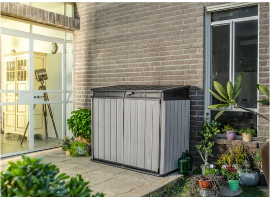 Keter Elite 41 cu. ft. Horizontal Resin Outdoor Storage Shed - Durable and Spacious-A2ZHOME