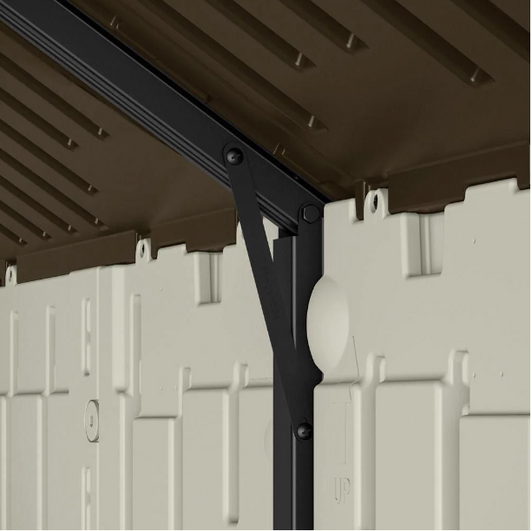 Suncast Tremont 8 ft. x 10 ft. Double-Wall Resin Shed - Durable Outdoor Storage Solution-A2ZHOME