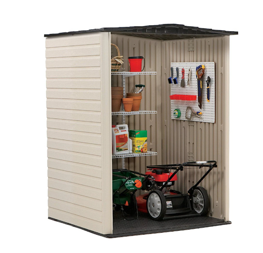 Rubbermaid 106 cu.ft. Weather-Resistant Vertical Resin Garden/Outdoor Storage Shed-A2ZHOME